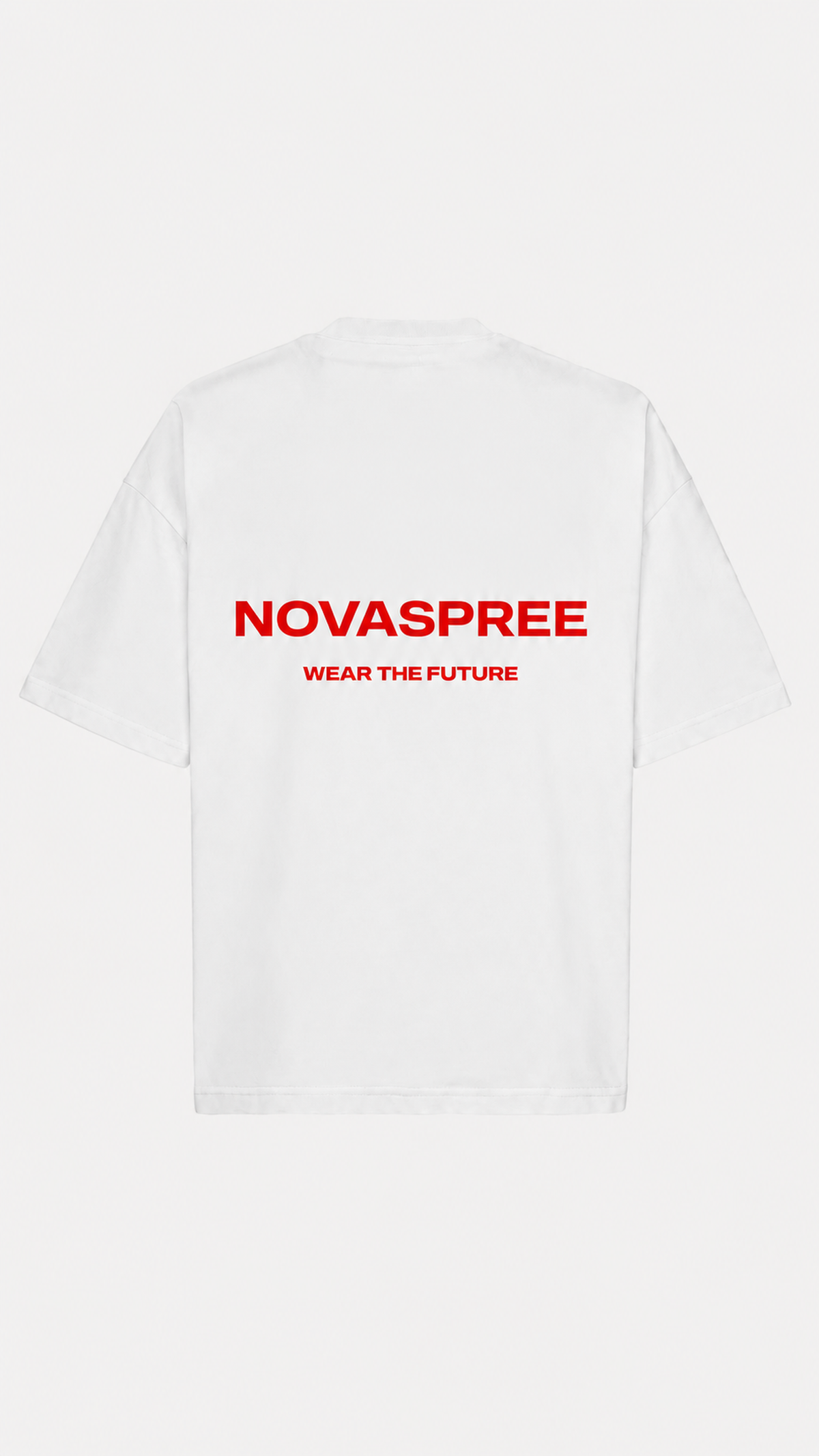 NOVASPREE WEAR THE FUTURE RELAXED TEE WHITE x RED