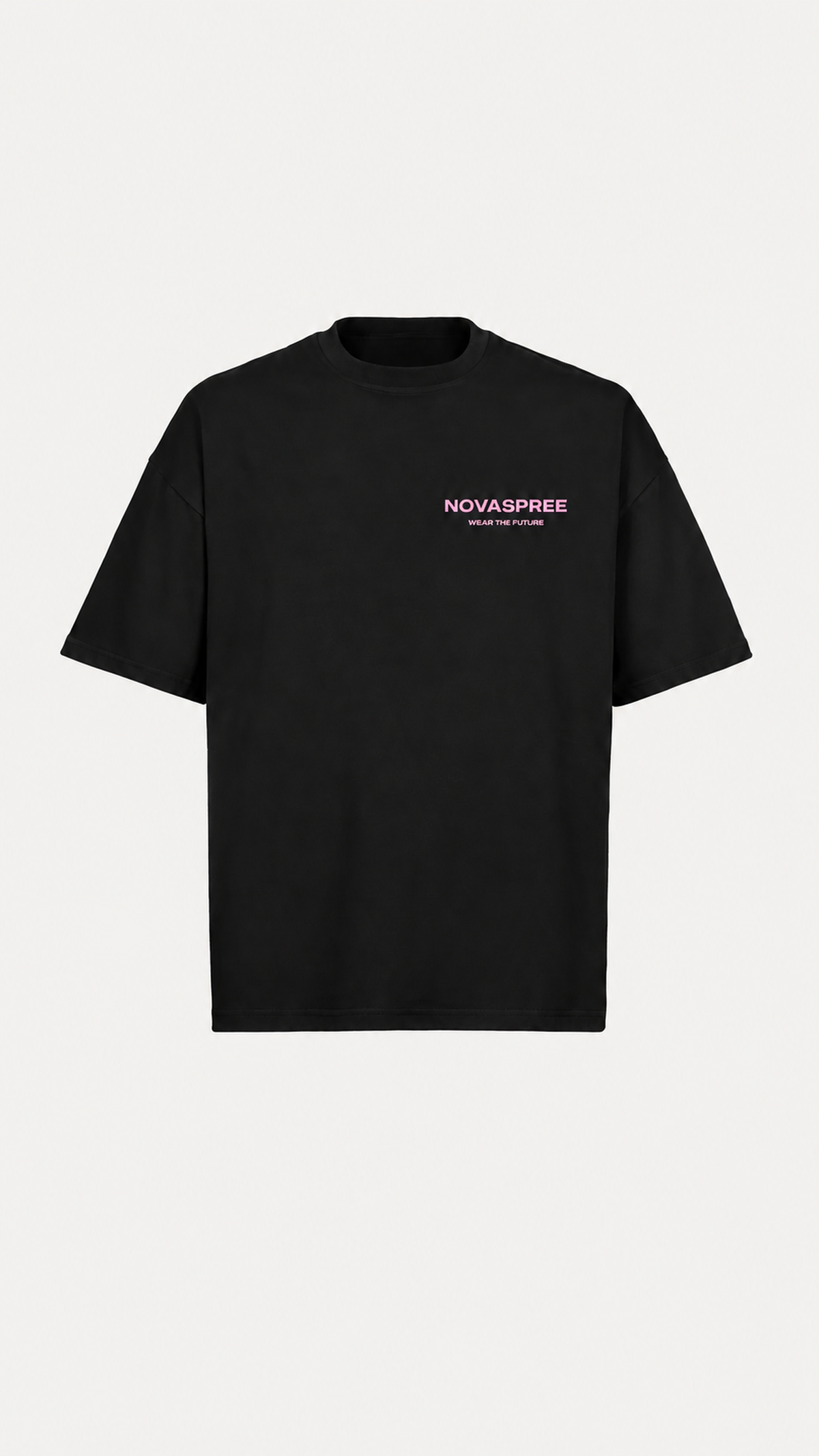 NOVASPREE WEAR THE FUTURE OVERSIZED TEE BLACK X PINK