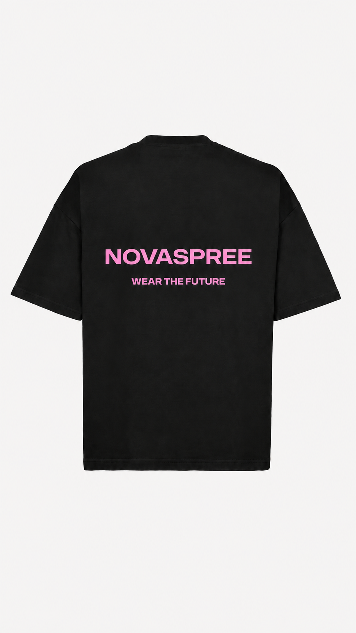 NOVASPREE WEAR THE FUTURE OVERSIZED TEE BLACK X PINK